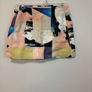 BDG Urban Outfitters Abstract A-Line Mini Skirt Size Small